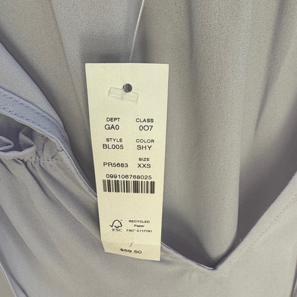 J. Crew Women's Light Purple Flowy Ruffle Blouse XXS NWT - Picture 2 of 4